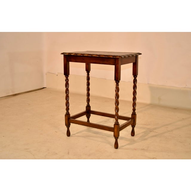 Period Edwardian English Oak Side Table, Circa 1900 For Sale - Image 4 of 6