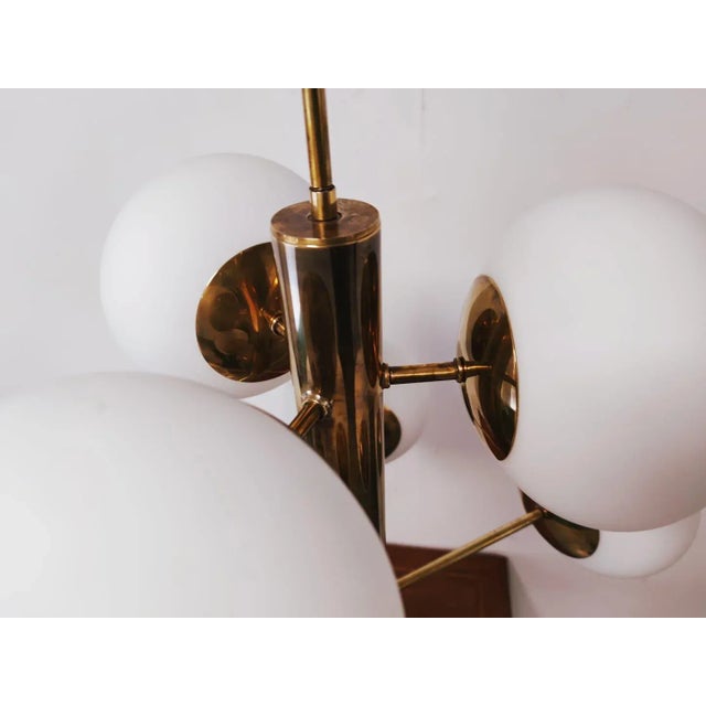 Brass Sputnik 9-Light Ceiling Lamp For Sale - Image 16 of 18