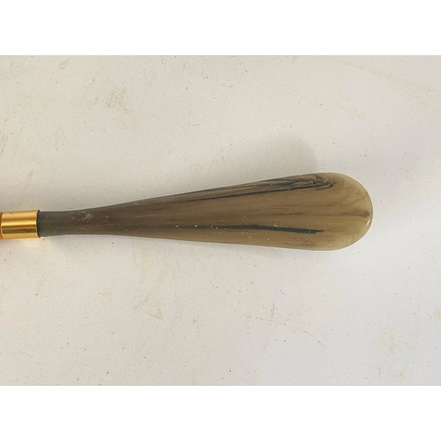 Faux Bamboo Shoe Horn with Metal and Brass Ornaments, France, 1970s For Sale - Image 6 of 9