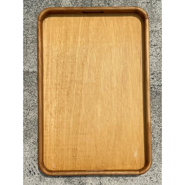 Vintage Postmodern XL Rectangular Wood Tray For Sale In West Palm - Image 6 of 12