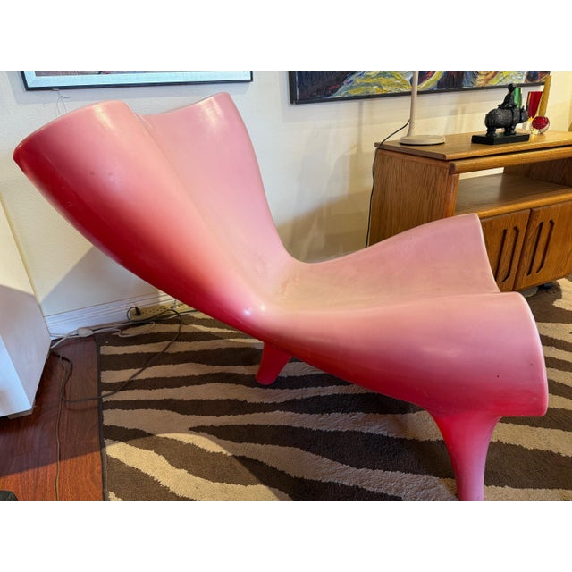Marc Newson Faded Pink Plastic Orgone Chair by Marc Newson For Sale - Image 4 of 8