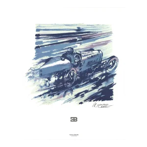 Moutard-Martin 'Bugatti 35' Contemporary Offset Lithograph