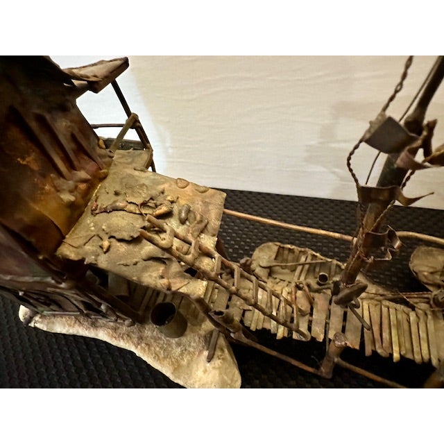 Mid 20th Century Vintage Intricate Lewk Wharf Themed Sculpture For Sale - Image 15 of 18