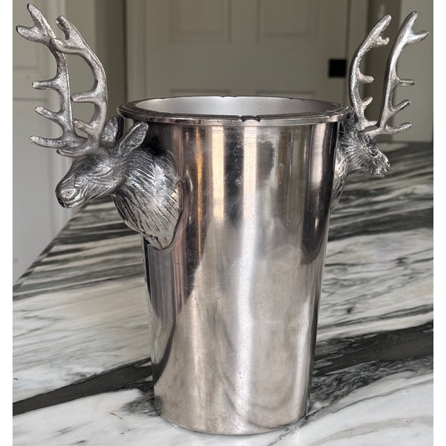 Culinary Concepts London Stag Motif Wine Bottle Chiller For Sale - Image 11 of 12