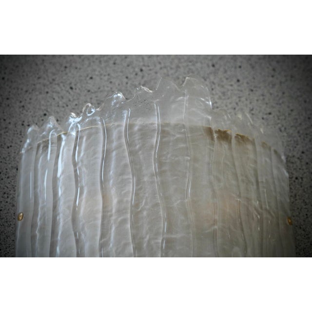 Vintage Art Deco Murano Art Glass Sand Blasted Wall Light, 2000 For Sale - Image 6 of 10