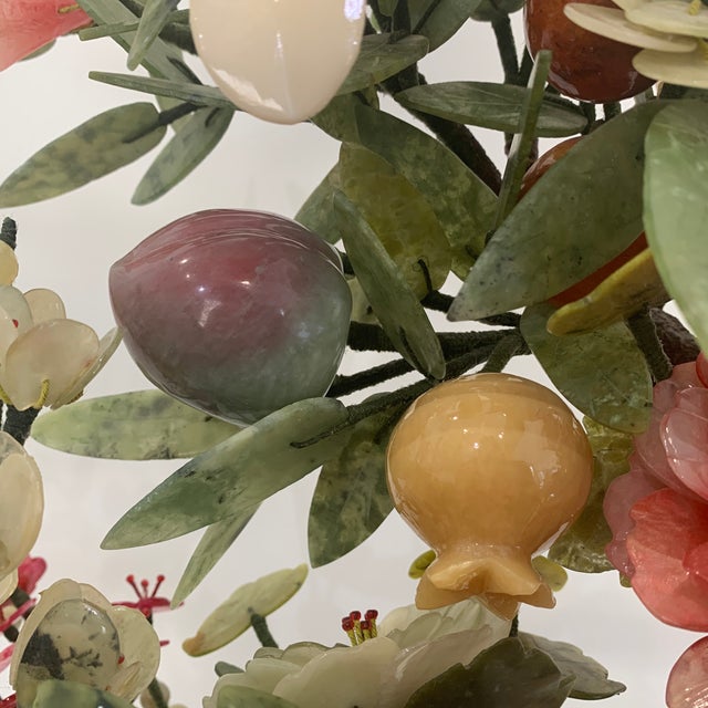 Late 19th Century Over the Top Jade and Hardstone Plant For Sale - Image 9 of 12