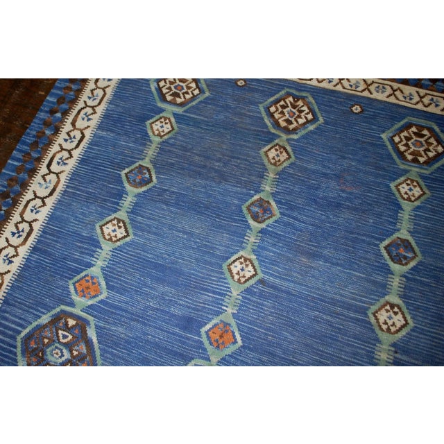 Early 20th Century 1930s Handmade Antique Indian Dhurri Kilim For Sale - Image 5 of 7