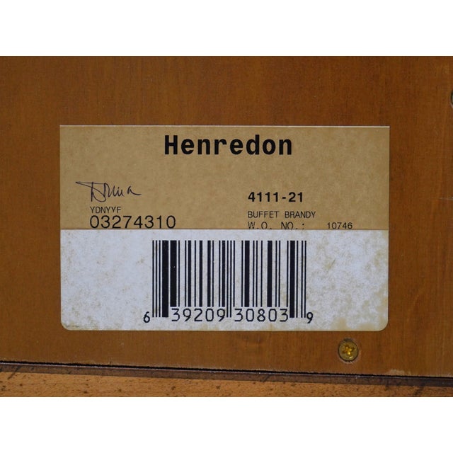 Henredon Burl Walnut Curio Cabinet Banded Server For Sale - Image 18 of 18