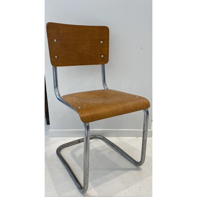 Mid 20th Century Vintage Bent Wood and Chrome Chair For Sale - Image 11 of 11