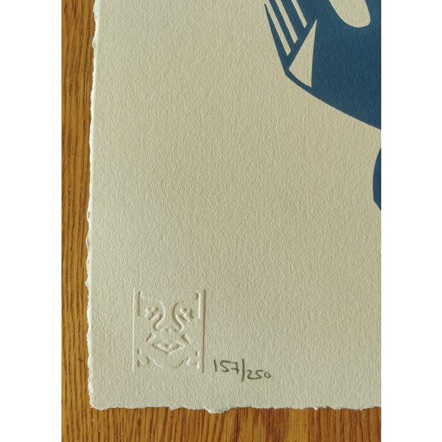 Shepard Fairey, Lotus Hands Letterpress, 2023, Letterpress For Sale - Image 3 of 7