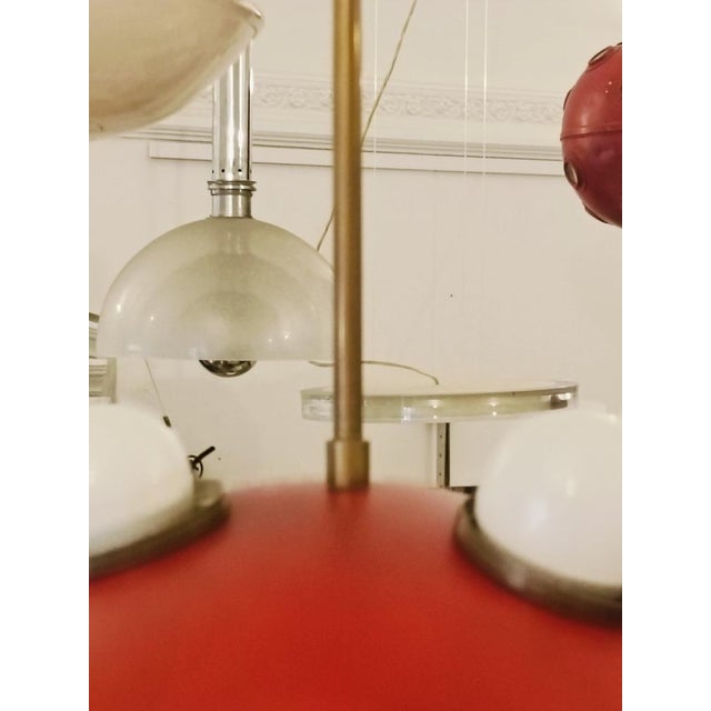 Metal Mod. 553 Pendant Lamp by Oscar Torlasco for Lumi, Italy, 1960s For Sale - Image 7 of 10