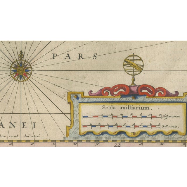 Catalonia Map with Barcelona and Mediterranean Coast from Blaeu, 1642 For Sale - Image 9 of 14