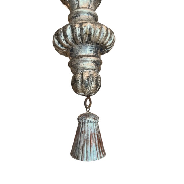 18th Century 18th Century Italian 6 Arm Silverleaf Chandelier For Sale - Image 5 of 5