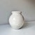 Vintage signed white raku art pottery vase, dated 2001.