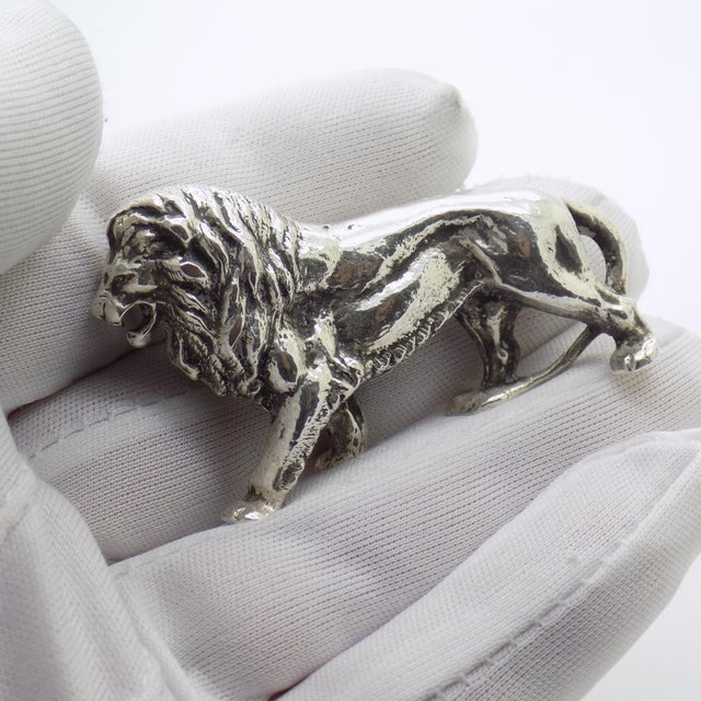 A handmade Italian silver figurine from the 1940s 1950s, stamped 800 which stands for Continental Silver 800/000. This...
