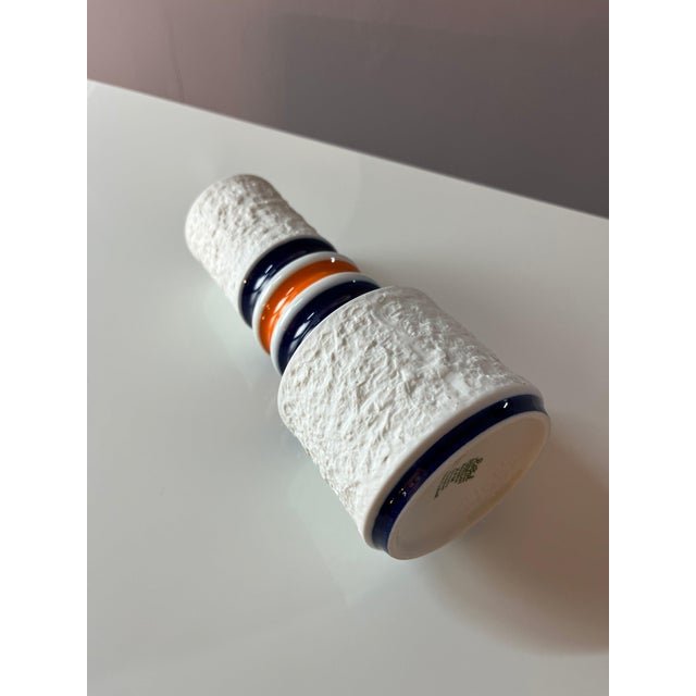 Vase in Blue and Orange from Royal Porcelain Bavaria KPM For Sale - Image 6 of 11