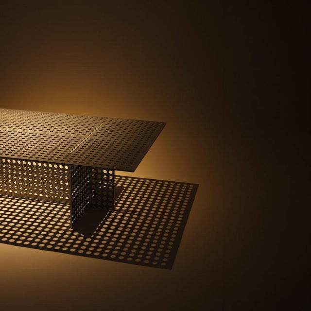 Brown Partial Presence Aluminium Coffee Table by Bureau of Entropy For Sale - Image 8 of 12