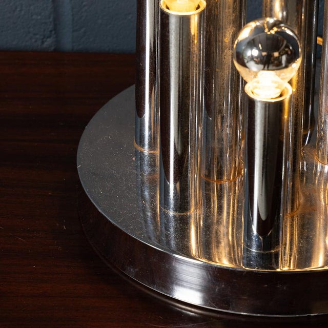 Vintage 20th Century Italian Chrome Multi-Light Table Lamp from Reggiani, 1970s For Sale - Image 15 of 18