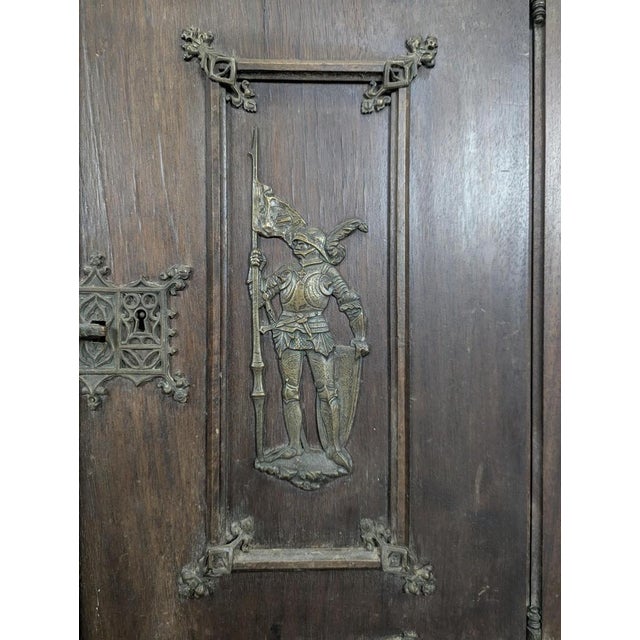 Neo-Gothic Cabinet in Bronze attributed to Mr. Ringell For Sale - Image 3 of 15