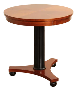 Ethan Allen Medallion Collection Round Cherry Pedestal Side Table