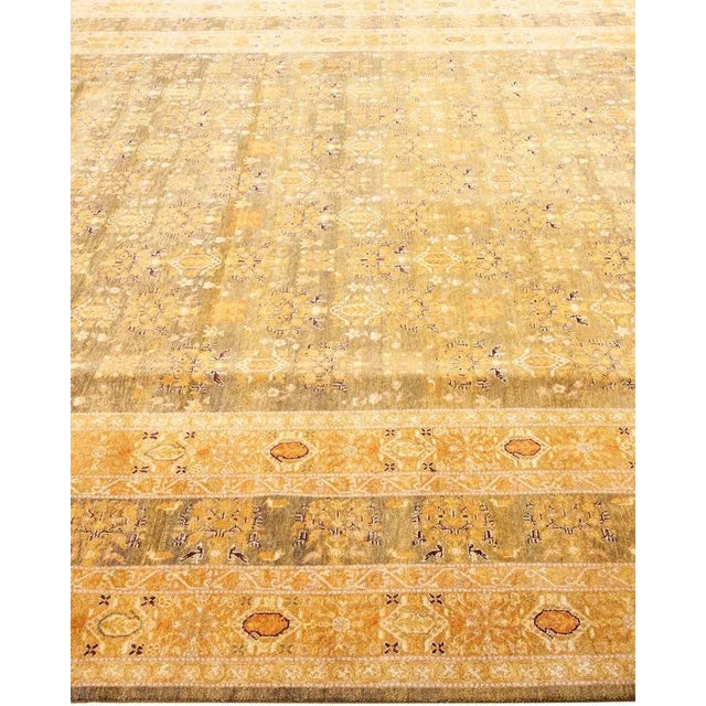 Solo Rugs Mogul, One-of-a-Kind Hand-Knotted Area Rug in Green, 8' 1" x 10' 4" For Sale - Image 4 of 8