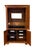 1990s Stanley Furniture Entertainment Armoire - 80" Tall Oak Media Cabinet With Sliding Doors, Built-in Outlets & Tv Cutout, Excellent Condition For Sale - Image 6 of 8