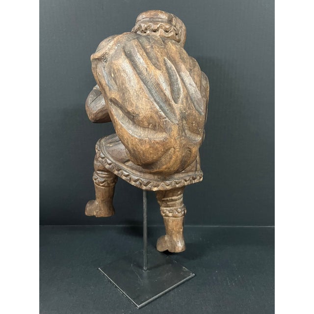 Late 20th Century Carved Wood Santa Claus Sculpture For Sale - Image 9 of 11