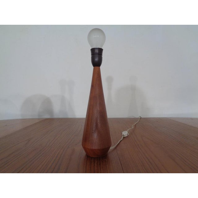 Wood Mid-Century Teak and Sisal Table Lamp, Denmark, 1950s For Sale - Image 7 of 12