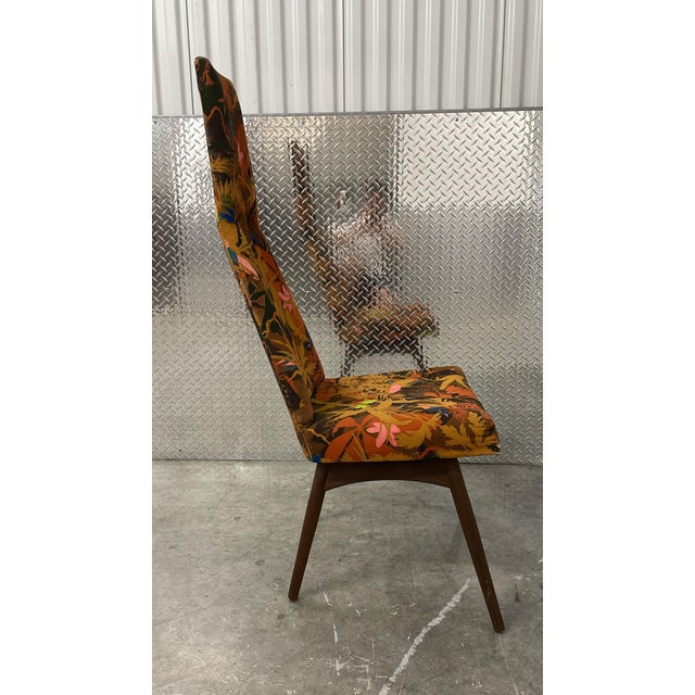 Mid-Century Modern 1960s Attributed to Adrian Pearsall High Back Slim-Jim Chairs Model 2051c for Craft Associates Set of 5 For Sale - Image 3 of 11