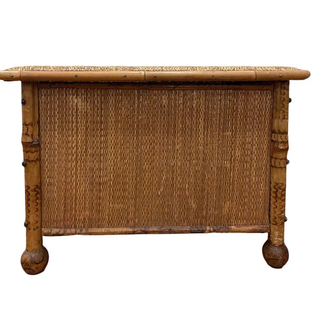 Antique Bamboo Rattan Chest/Table Chairish