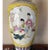 Chinese Mid 20th Century 18" Chinese Famille Jaune Porcelain Vase - Hand Painted Maiden Scene For Sale - Image 3 of 9