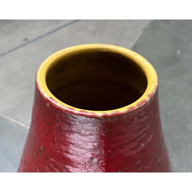 Mid-Century Modern West German Pottery WGP Floor Vase from Ü-Keramik Übelacker, 1960s For Sale - Image 11 of 18