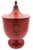 French Circa 1880s French Scarlet & Gilt Tole Covered Urn For Sale - Image 3 of 6