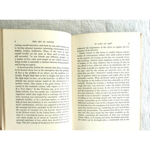 Mid-Century Modern 1956 the Art of Loving by Erich Fromm, Early Printing For Sale - Image 3 of 4