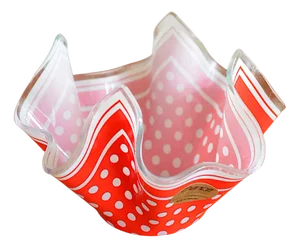 Mid-Century Petticoat Handkerchief Vase from Chance Glass, England, 1970s