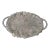 Large Lenox Handled Oval Serving Tray Platter Grape Weave Pewter/Silver Color Metal-Wear Late 20th Century New in Box For Sale