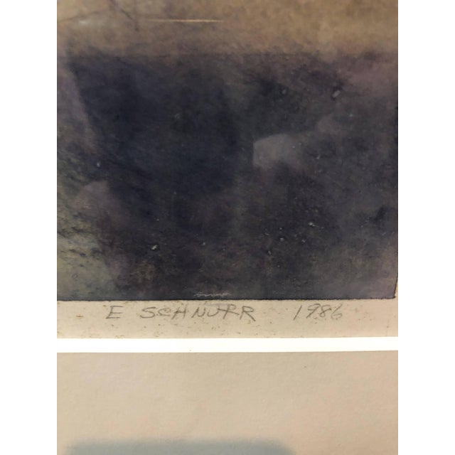 Elinore Schnurr-Colflesh, Modernist Watercolor Painting "Passages in Darkness" Nyc Businessmen For Sale - Image 4 of 6
