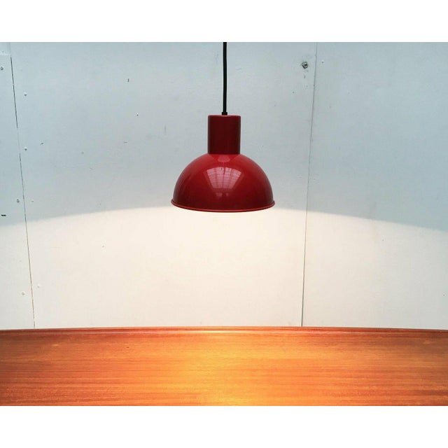 Mid-Century Modern Mid-Century Danish Metal Bunker Mini Pendant Lamp by Johannes Hammerborg for Fog & Mørup, 1970s For Sale - Image 3 of 18