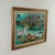 Striking mid century acrylic painting on canvas of animals in a lush jungle setting, executed in a charming naive style by...