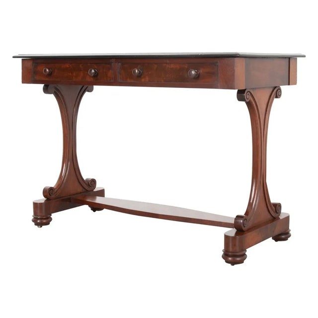 Brown English 19th Century Mahogany & Ebonized Desk For Sale - Image 8 of 8