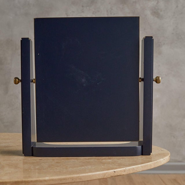 Italian Modernist Metal + Brass Vanity Mirror, 1960s For Sale - Image 10 of 10