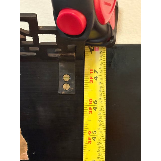 Early 20th Century Four Panel Wood Chinese Asian Coromandel Screen or Wall Art With Etched Landscape Scene For Sale - Image 10 of 12