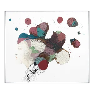Framed Abstract Figurative Textural Painting "Matumba" Original Artwork by Alessandro Casetti