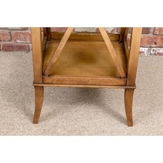 Vintage Three Tier Gallery Top Side Table For Sale - Image 4 of 6