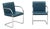 Ludwig Mies Van Der Rohe Brno Tubular Chairs in Blue Leather by Gordon - A Pair For Sale