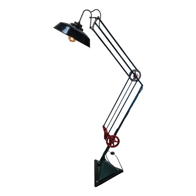 Anthracite Architectural Lamp, 1930s For Sale