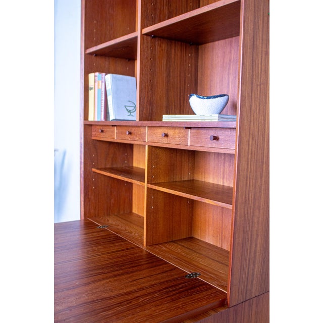 Mid-Century Modern Vintage Danish Secretaire in Teak by Erik Brouer, 1960s For Sale - Image 3 of 18