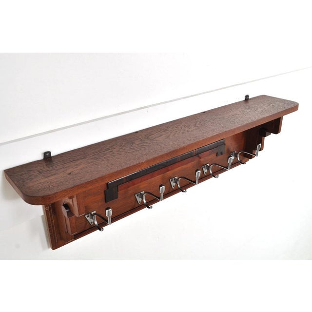 Art Deco Coat Rack in Oak, 1930s For Sale - Image 10 of 11