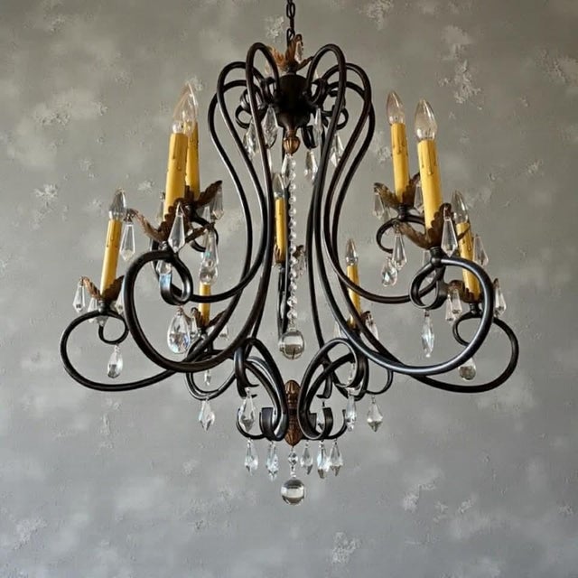 Liebestraum 9 - Light Mahogany Bronze Dining Chandelier by H. A. Framburg For Sale - Image 9 of 13