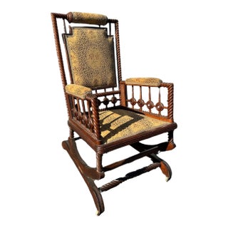 Early 1900s Antique Hunzinger Attributed Platform Rocker For Sale